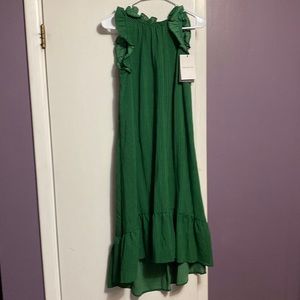 Green long dress